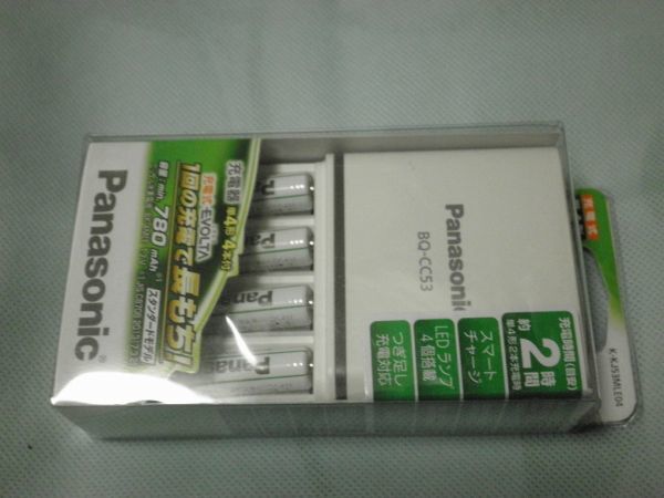 PANASONIC EVOLTA BATERY SET CONTENS SIZE 4 BATTERIES X 4 STANDARD MODEL K-KJ53MLE04 NEWLY NO2_画像1