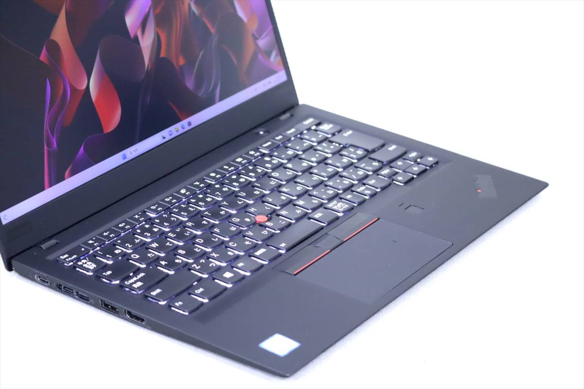 【1円～】Windows11搭載!バッテリー良好!薄型軽量!ThinkPad X1 Carbon i5-8250U メモリ8G SSD256G 14.0FHD Thuderbolt3 指紋認証_画像2