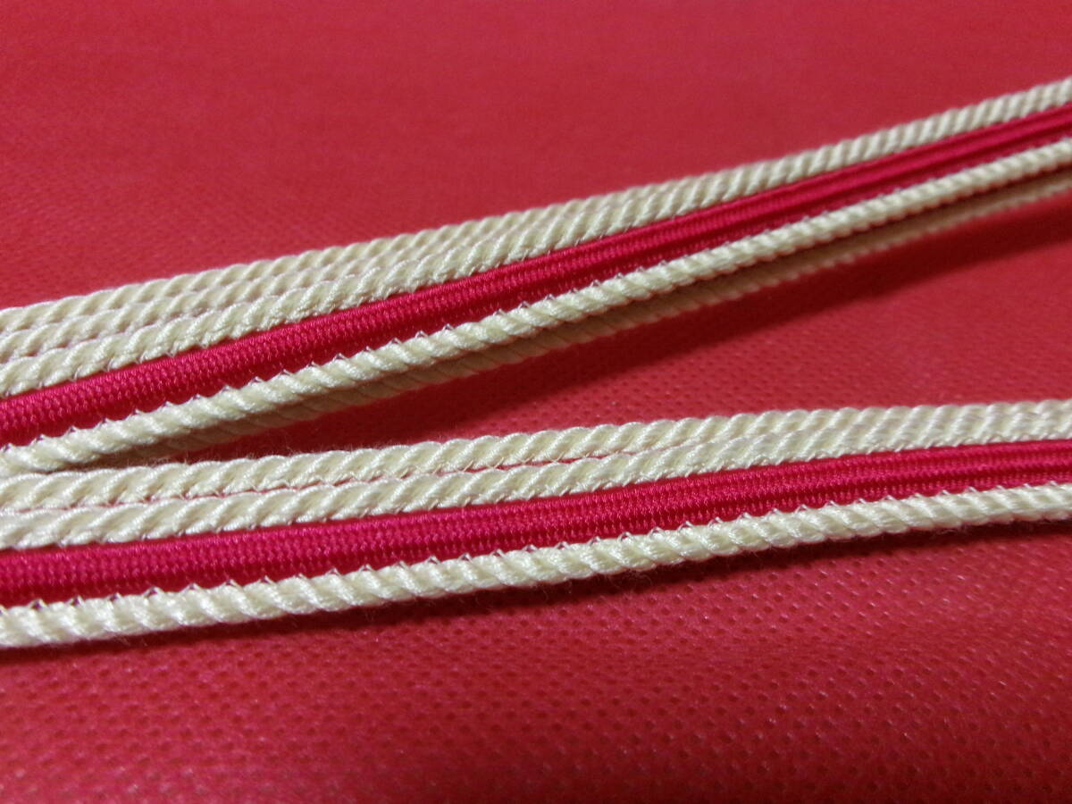 和装小物　帯締め　帯〆　平織　ピンク系　２本セット　リメイクにも_画像2