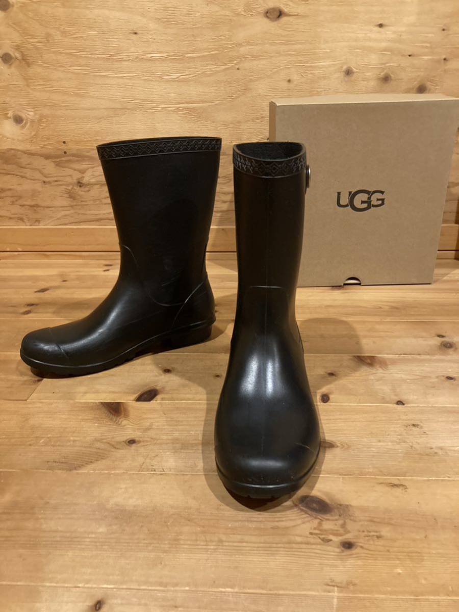 UGGアグSIENNA MATTEレインブーツ24cmブラック防寒防水長靴_画像3