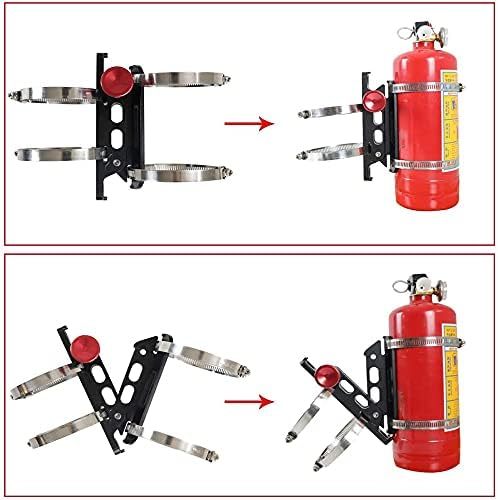車の消火器ブラケット 消火器マウント 車両消火器マウント リールボトル 消火器ホルダー 消火器取り付けブラケット 4つ調整なクラン_画像6