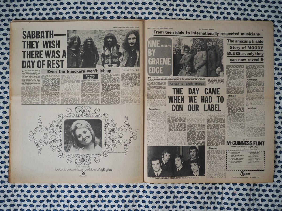 ★イギリス音楽誌【New Musical Express】1971年1月9日号★Black Sabbath/Moody Blues/Stud/Paul McCartney/Neil Young★_画像5