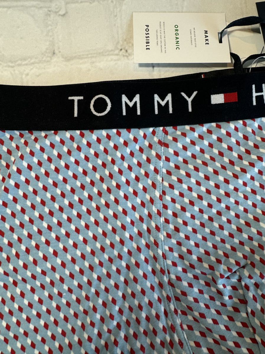  Tommy Hilfiger TOMMY HILFIGER under wear organic cotton trunks boxer shorts Logo Mark total pattern L size new goods unused goods 