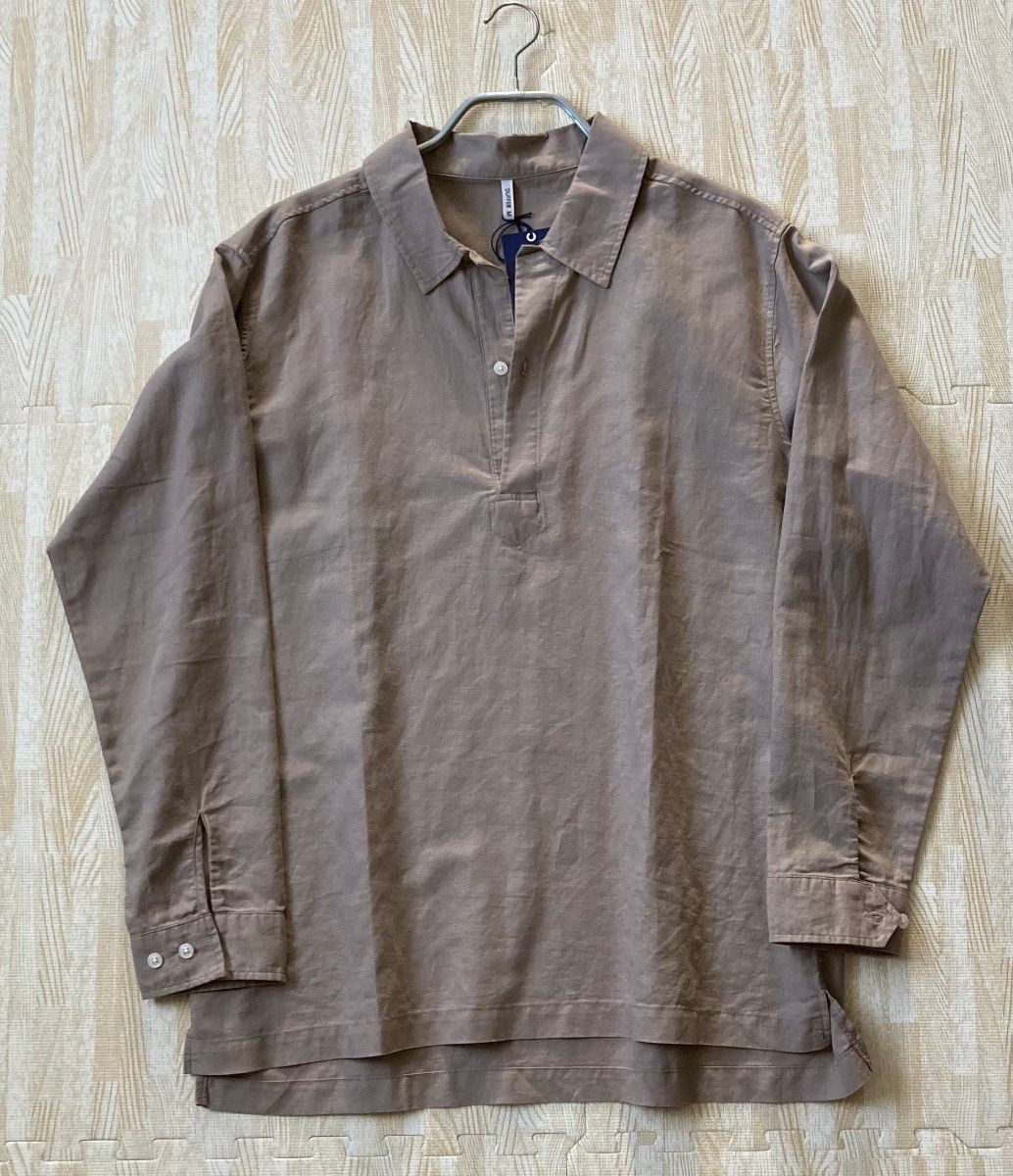 The DUFFER of ST.GEORGE　LINEN BLEND SKIPPER SHIRT: 綿麻素材 スキッパーシャツ