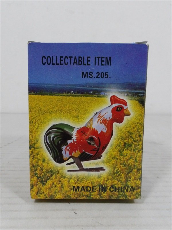 TIAOJI CHICKEN ブリキ ゼンマイ式 中国製 鶏 鳥 ビンテージ 箱付き 雑貨[未使用品]_画像4