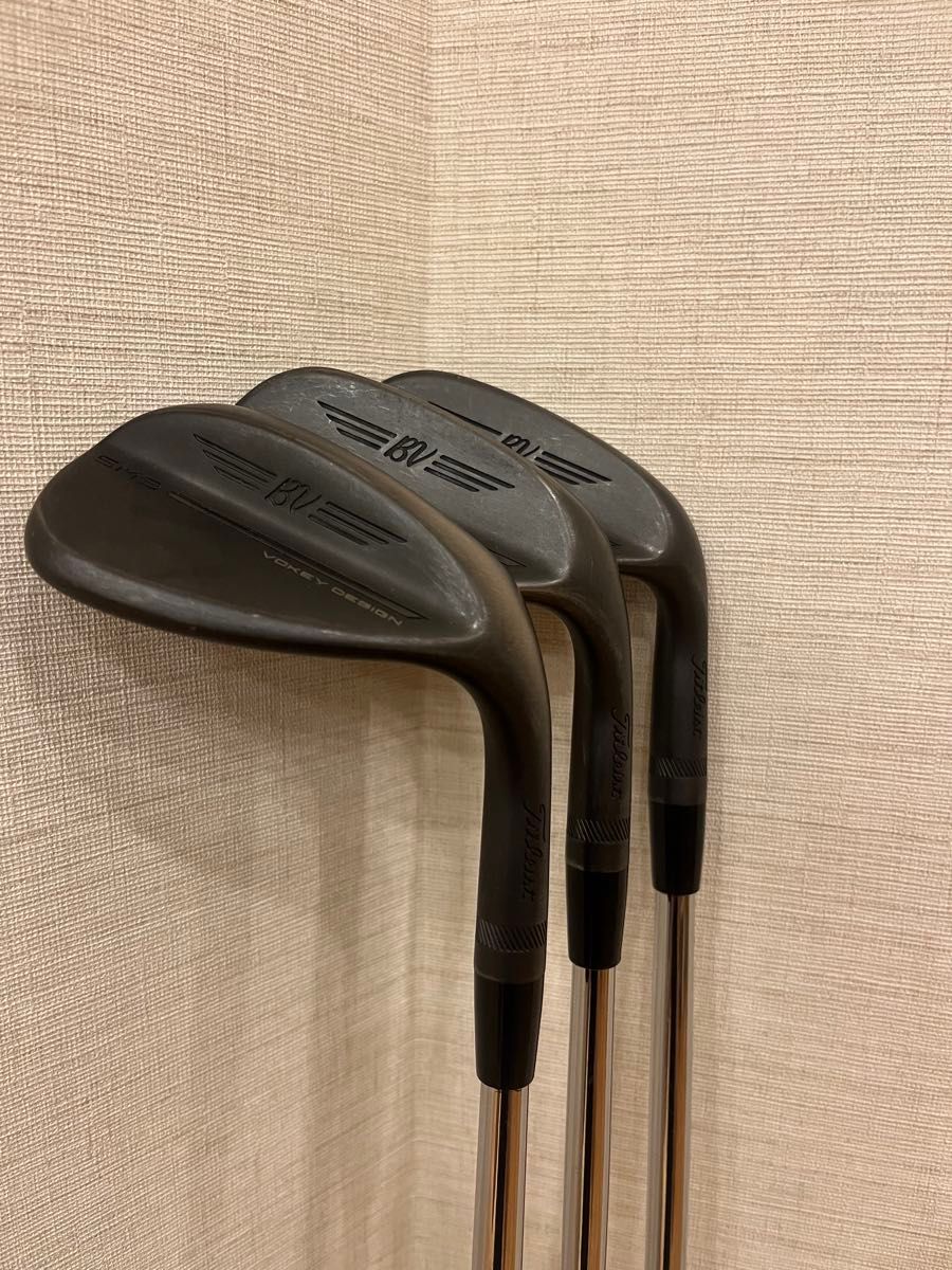美品‼️ボーケイSM9 50/54/58 3本セット JET BLACK ウェッジ タイトリスト ボーケイデザイン SM9ウェッジ ジェットブラック 3