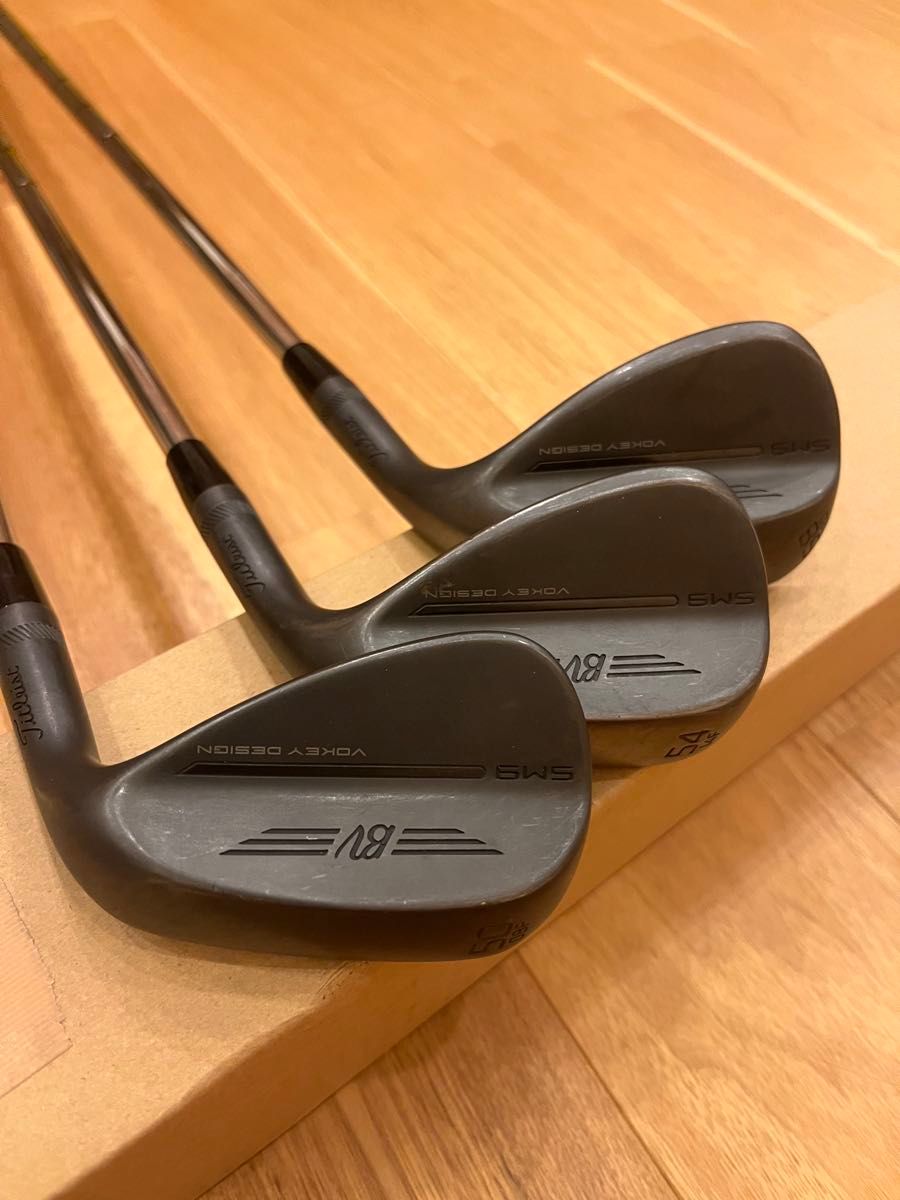 美品‼️ボーケイSM9 50/54/58 3本セット JET BLACK ウェッジ タイトリスト ボーケイデザイン SM9ウェッジ ジェットブラック 3