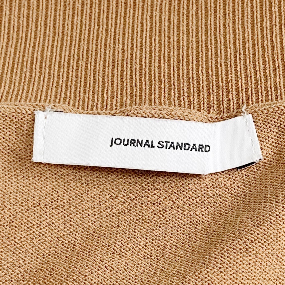 美品  JOURNAL STANDARD  ジャーナルスタンダード  ブラウン  アイスコットン CROP Vネックカーディガンの画像7