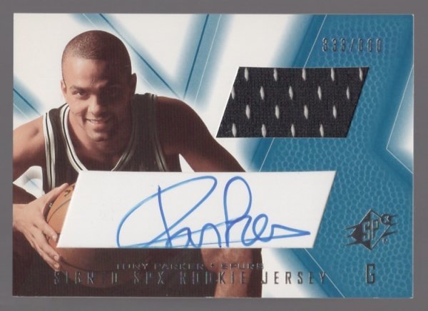 01-02 SPx Tony Parker JSY Auto RC /800_画像1