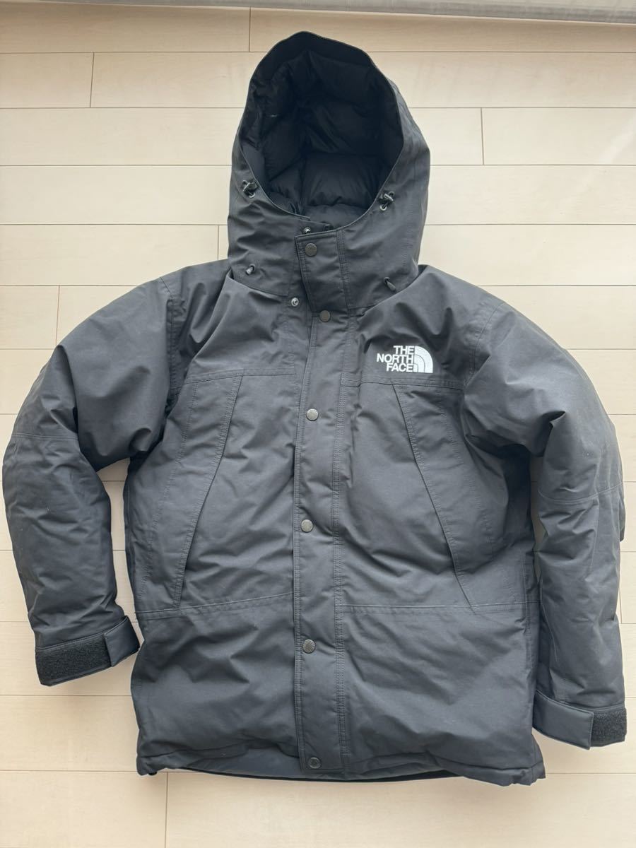 THE NORTH FACE マウンテンダウンジャケット ノースフェイス MOUNTAIN DOWN JACKET ブラック サイズL 中古_画像1