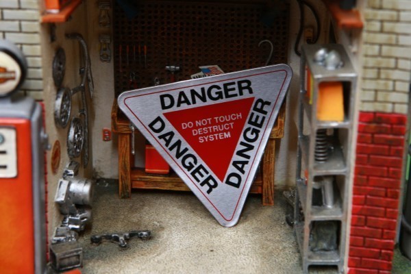三角形 DANGER 耐熱 アルミ ステッカー ◆ 警告 注意 シール 危険 小 JT3389_画像2