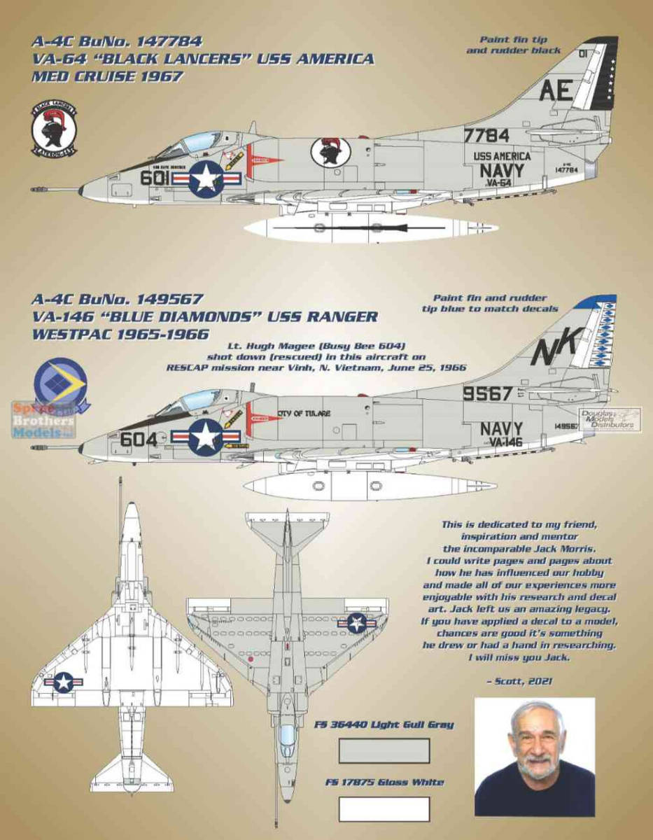 ブルズアイ Bullseye Model Aviation BMA48015 A-4C Skyhawk 'Fleet Hot Rods' 1/48 用デカール_画像5