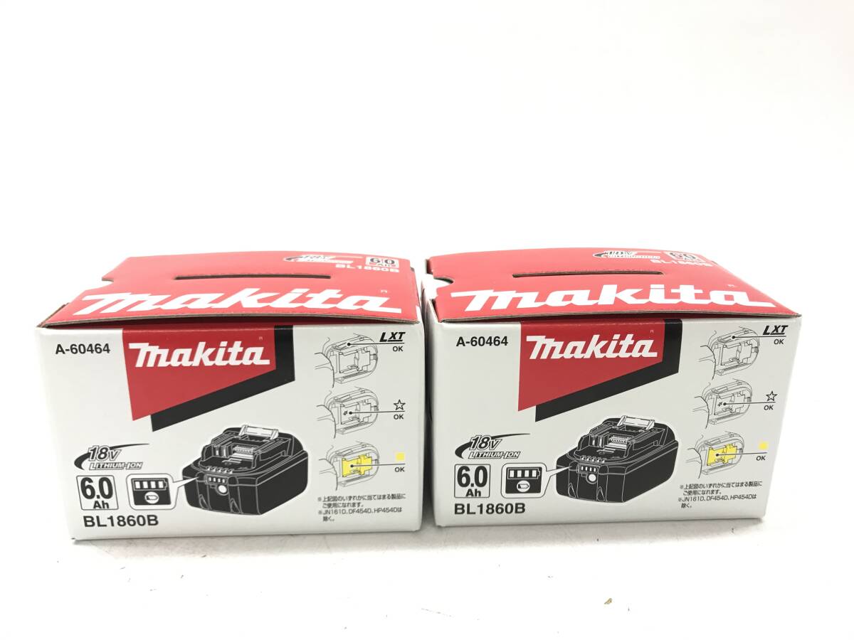 497117【未使用2個セット】makita マキタ 純正 リチウムイオンバッテリ BL1860B 18V 6.0Ah 箱あり (w223-5-15A_画像7