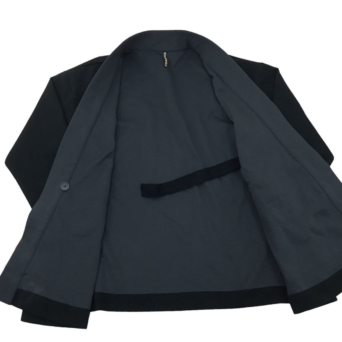 C318 FRAPBOIS フラボア オーバーサイズ デザイン カーディガン ジャケット カーデ 上着 羽織り トップス メンズ 2 ブラック 黒_画像6