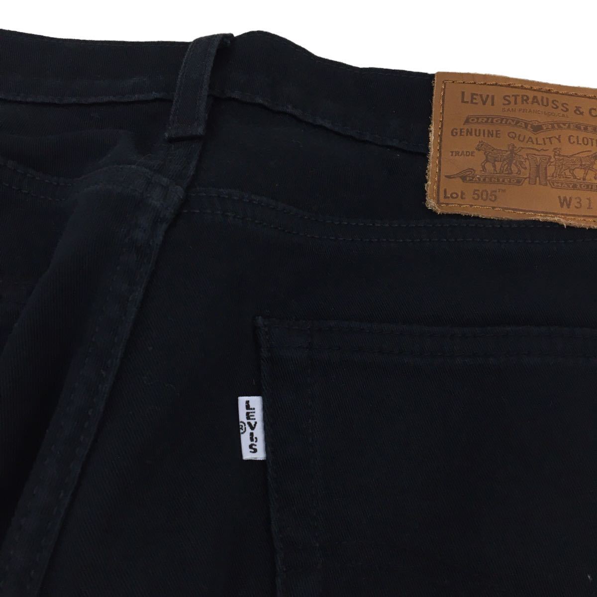 ND169 Levi's リーバイス 505 PERFORMANCE BigE ブラック パンツ ロングパンツ 長ズボン ボトムス 綿97%他 メンズ W33_画像6