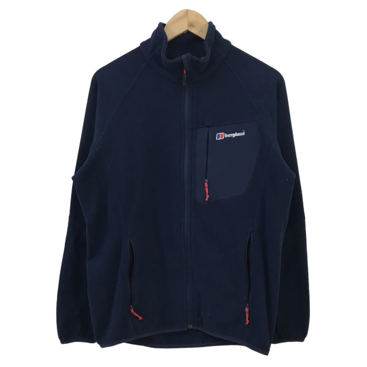 D510 berghaus バーグハウス 長袖 ジップアップ フリース ジャケット 上着 羽織り トップス ポリエステル100% ネイビー メンズ L_画像5