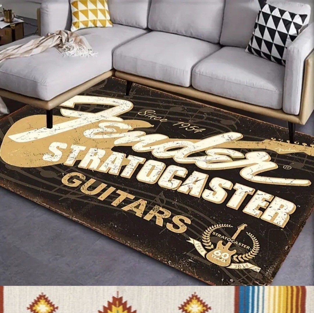  fender Vintage carpet rockabilly 50\'S! Fender Stratocaster Telecaster! guitar . base. under ... mat .!