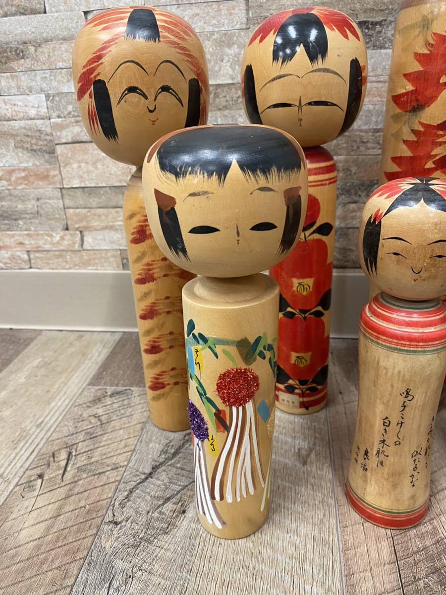 US97【１円～】こけし まとめ売り 日本伝統工芸 コレクション 木彫り人形 デザイン かわいい 即日発送_画像2