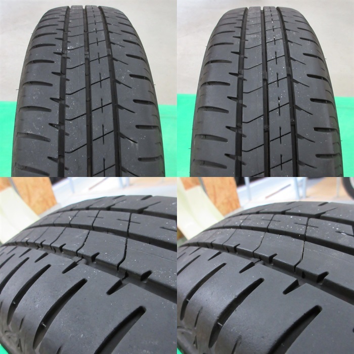 ソリオ 165/60R15 2022年バリ山夏タイヤ 80-90%山 ブリヂストンECOPIA NH200C 4本4穴PCD100 4.5J +47 ハスラー キャスト デリカD2 中古新潟_画像9