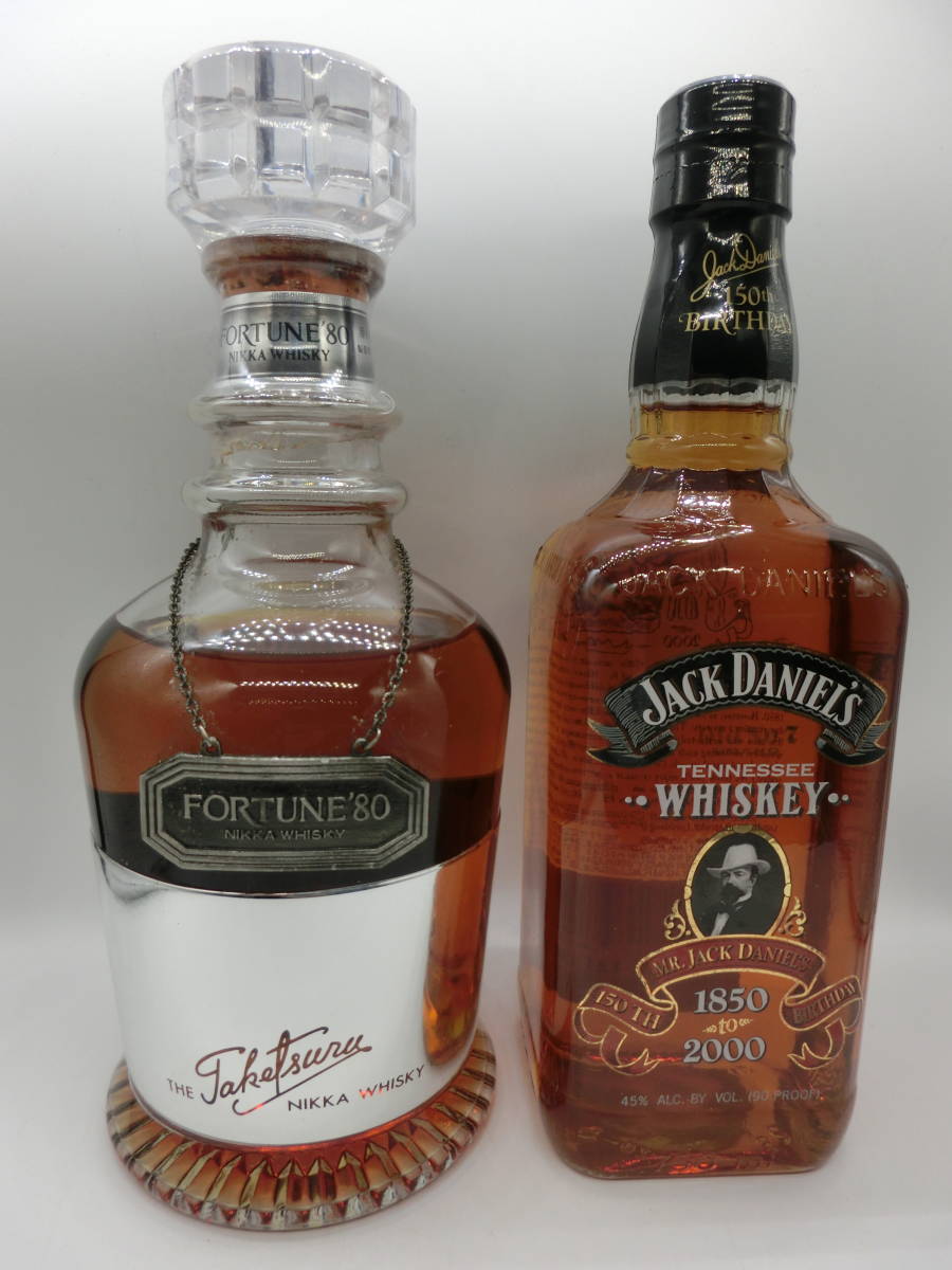 ・古酒・ウイスキー2本セット・FORTUNE80・NIKKA WHISKY ・７６０ml・４３％　 ★JACK DANIELS・７５０ml・４５％・未開栓、保管品_画像1