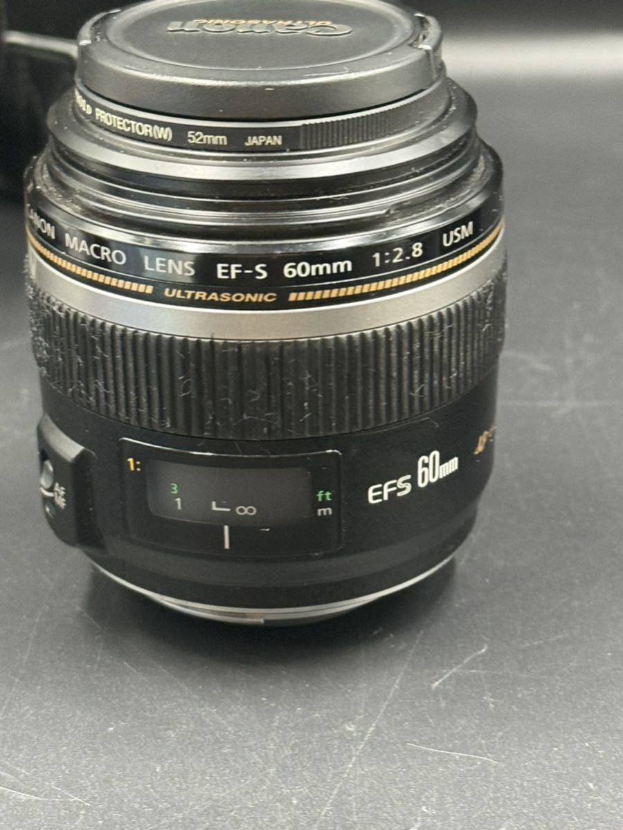 1円スタート Canon EOS kiss DigitalX キャノン レンズ EFS60mm ウルトラソニック 箱/説明書無 アダプター有　_画像4