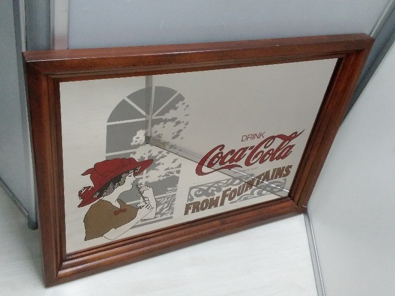 全ての ミラー かがみ 鏡 パブミラー 大型 コカ・コーラ CocaCola FROM