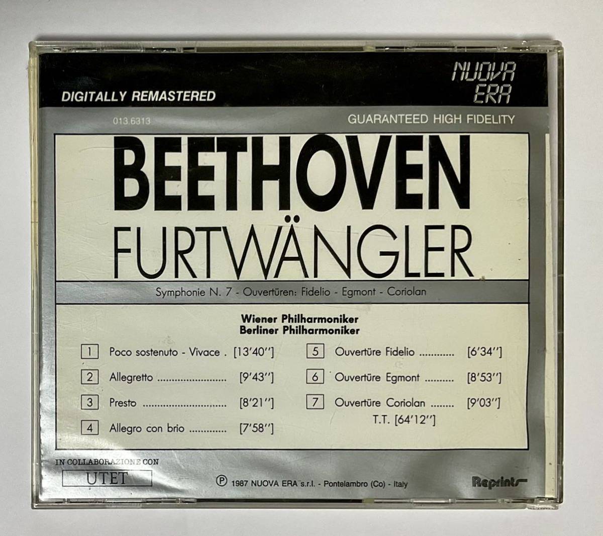 デジタルリマスター盤 クラシックCD ベートーヴェン交響曲第7番 エグモント　フィデリオ　コリオラン　輸入盤_画像3