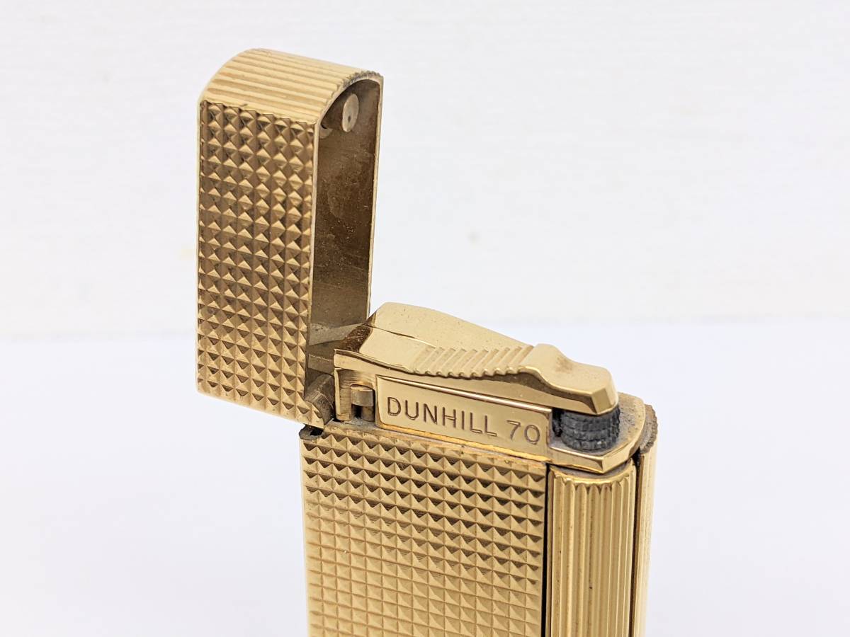 【6971】dunhill ダンヒル ローラー ガスライター ゴールドカラー 喫煙具 箱付 ライター ヴィンテージ アンティーク コレクション_画像6