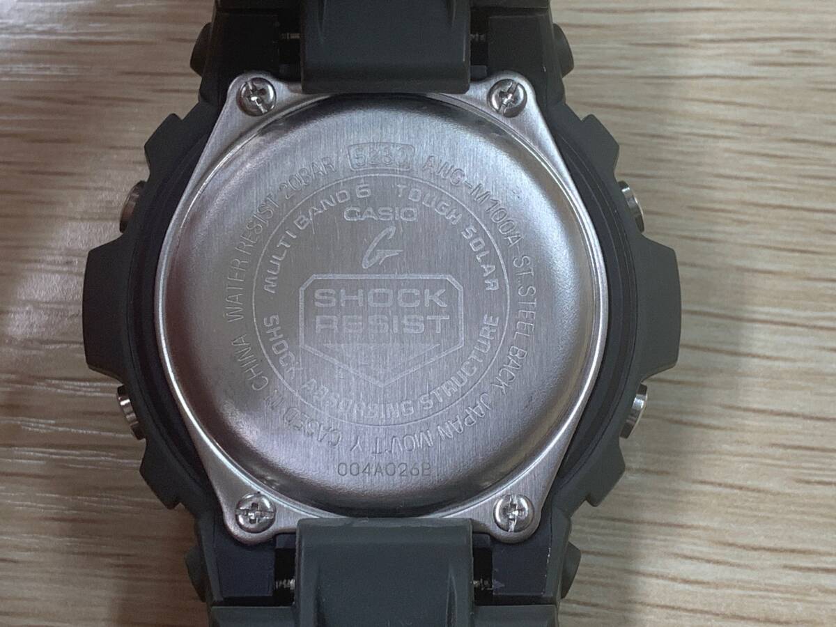【7050】CASIO カシオ G-SHOCK ジーショック タフソーラー AWG-M100A 腕時計 メンズ ラバーベルト グリーン ブランド コレクション 箱付 _画像6