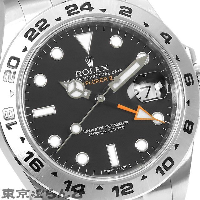 101693323 ロレックス ROLEX エクスプローラー2 216570 G番 ブラック SS オイスターブレス 箱・保証書付き 腕時計 メンズ 自動巻 仕上済