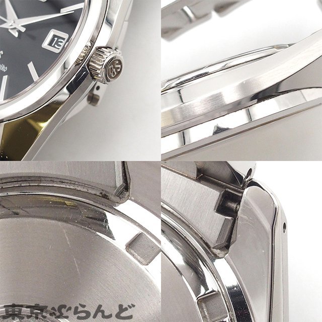 101693319 セイコー SEIKO グランドセイコー 9Fクォーツ SBGV007 9F82-0AA0 ブラック SS 腕時計 メンズ QZ 電池交換 仕上済_画像8