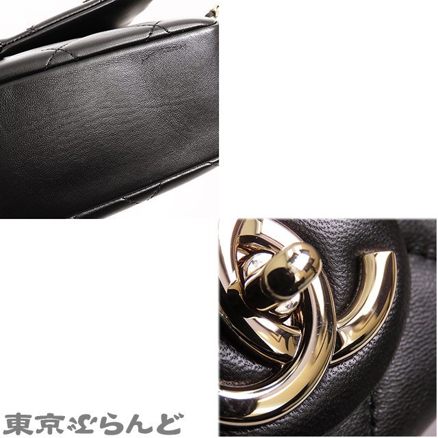 101688559 シャネル CHANEL マトラッセ ラージフラップ 2WAY AS1353 ブラック ラムスキン ココマーク ショルダーバッグ レディース_画像6