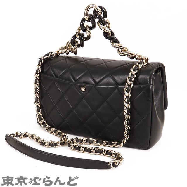 101688559 シャネル CHANEL マトラッセ ラージフラップ 2WAY AS1353 ブラック ラムスキン ココマーク ショルダーバッグ レディース_画像2