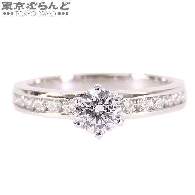 101704391 ティファニー TIFFANY&Co. チャネル セット バンド リング Pt950 7号相当 ダイヤモンド 0.30ct VS2 D 指輪 レディース 仕上済