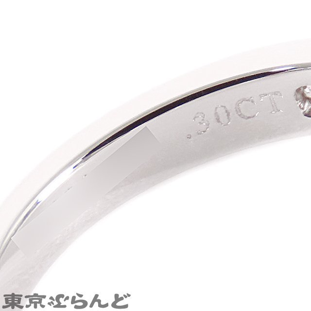 101704391 ティファニー TIFFANY&Co. チャネル セット バンド リング Pt950 7号相当 ダイヤモンド 0.30ct VS2 D 指輪 レディース 仕上済_画像4