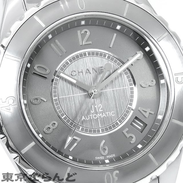 241000001950 シャネル CHANEL J12 クロマティック 38mm H2979 グレー チタンセラミック 腕時計 メンズ 自動巻 オートマチック 仕上済_画像5