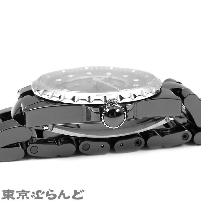 241001012031 Chanel CHANEL J12-365 H4344 black ceramic SS diamond 11PD small second wristwatch unisex self-winding watch 