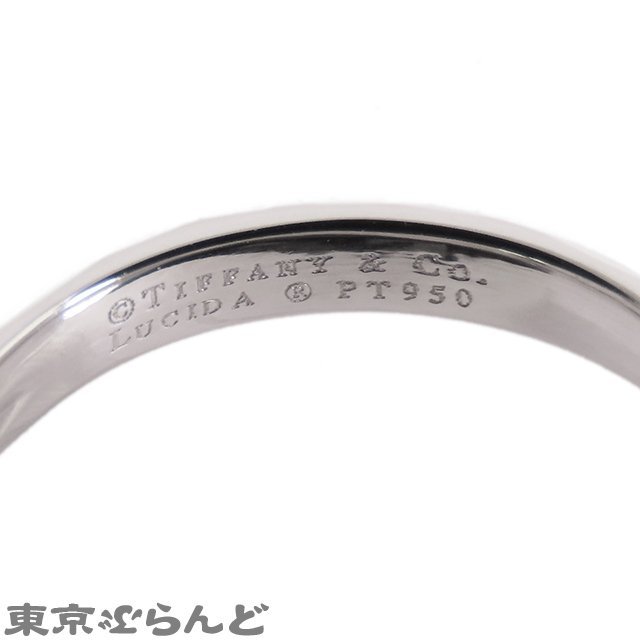 101704893 ティファニー TIFFANY&Co. ルシダ スクエア ダイヤモンド リング Pt950 ダイヤモンド 0.38ct 9号相当 リング・指輪 仕上済_画像3