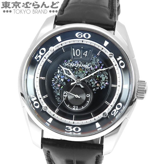 101713307 シチズン CITIZEN カンパノラ 琉雅 りゅうが NZ0000-07F ブラック SS レザー ラジューペレ ビッグデイト 腕時計 メンズ 自動巻_画像1