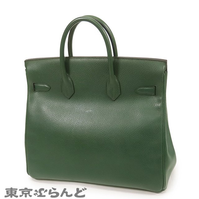 101707754 エルメス HERMES オータクロア 32 □B刻印 緑 ヴェール ゴールド金具 アルデンヌ ハンドバッグ レディース_画像2