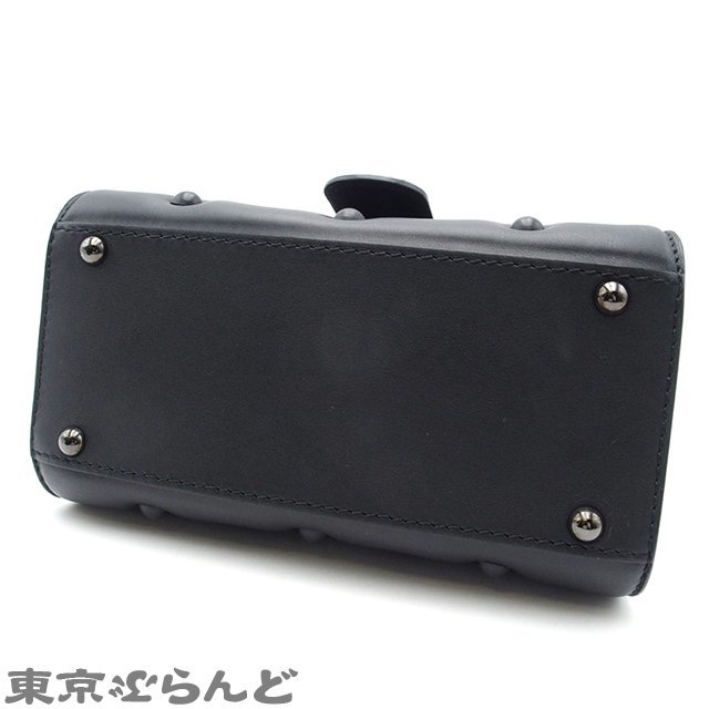 101714197 デルボー DELVAUX ブリリアントミニ キルト 2way AA0406AWW099ZPN ブラック レザー ハンドバッグ レディース_画像3