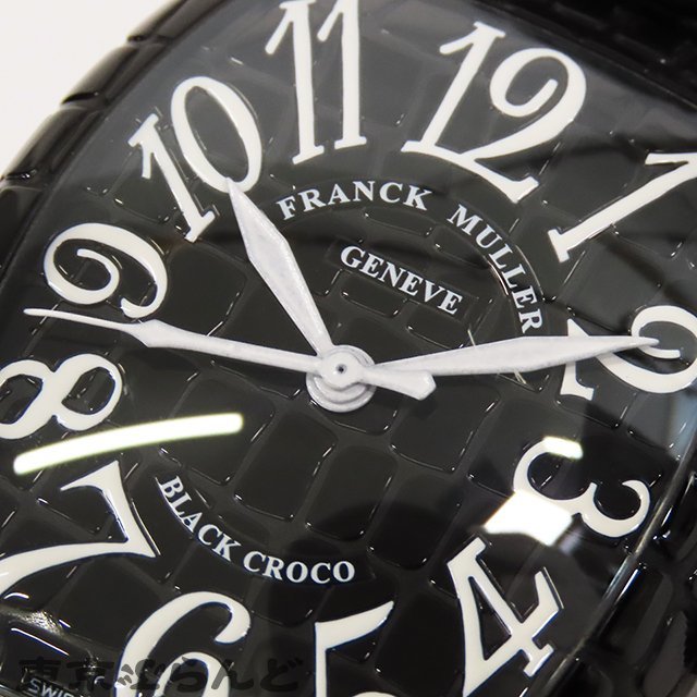 101713408 1円 フランクミュラー トノーカーベックス ブラッククロコ 8880 SC BLK CRO ブラック SS クロコダイル PVD 腕時計 メンズ 自動巻の画像5