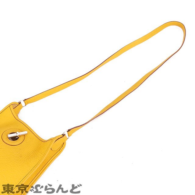 101710712 エルメス HERMES ヴェスパ TPM □G刻印 黄 ジョーヌ シルバー金具 トリヨン ショルダーバッグ レディース_画像4