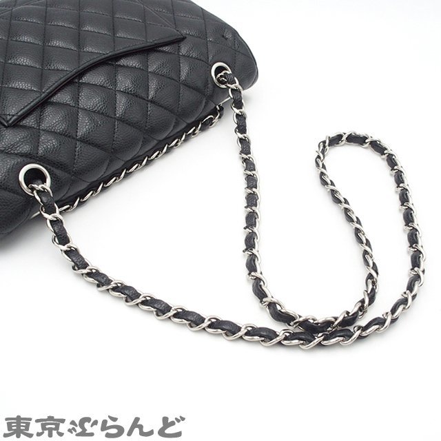 101687818 シャネル CHANEL マトラッセ25 WフラップWチェーン 黒 SV金具 キャビアスキン 15番台 ココマーク ショルダーバッグ レディース_画像4