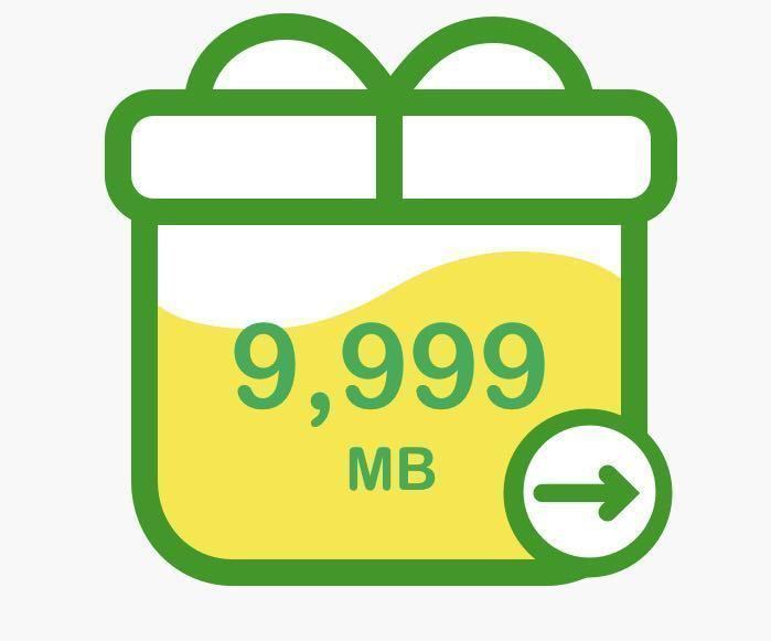 mineo 約10GB（9999MB）パケットギフト マイネオ まいねお ポイントの消化に_画像1