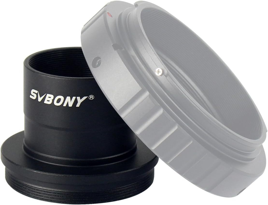 SVBONY telescope lens adaptor 1.25 -inch T mount telescope . camera perfect . be tied together tool 