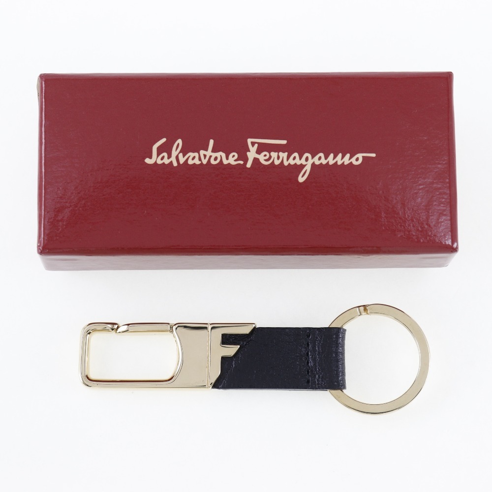 Salvatore Ferragamo サルヴァトーレフェラガモ キーホルダー 金メッキ×レザー ユニセックス【I111624159】中古_画像6