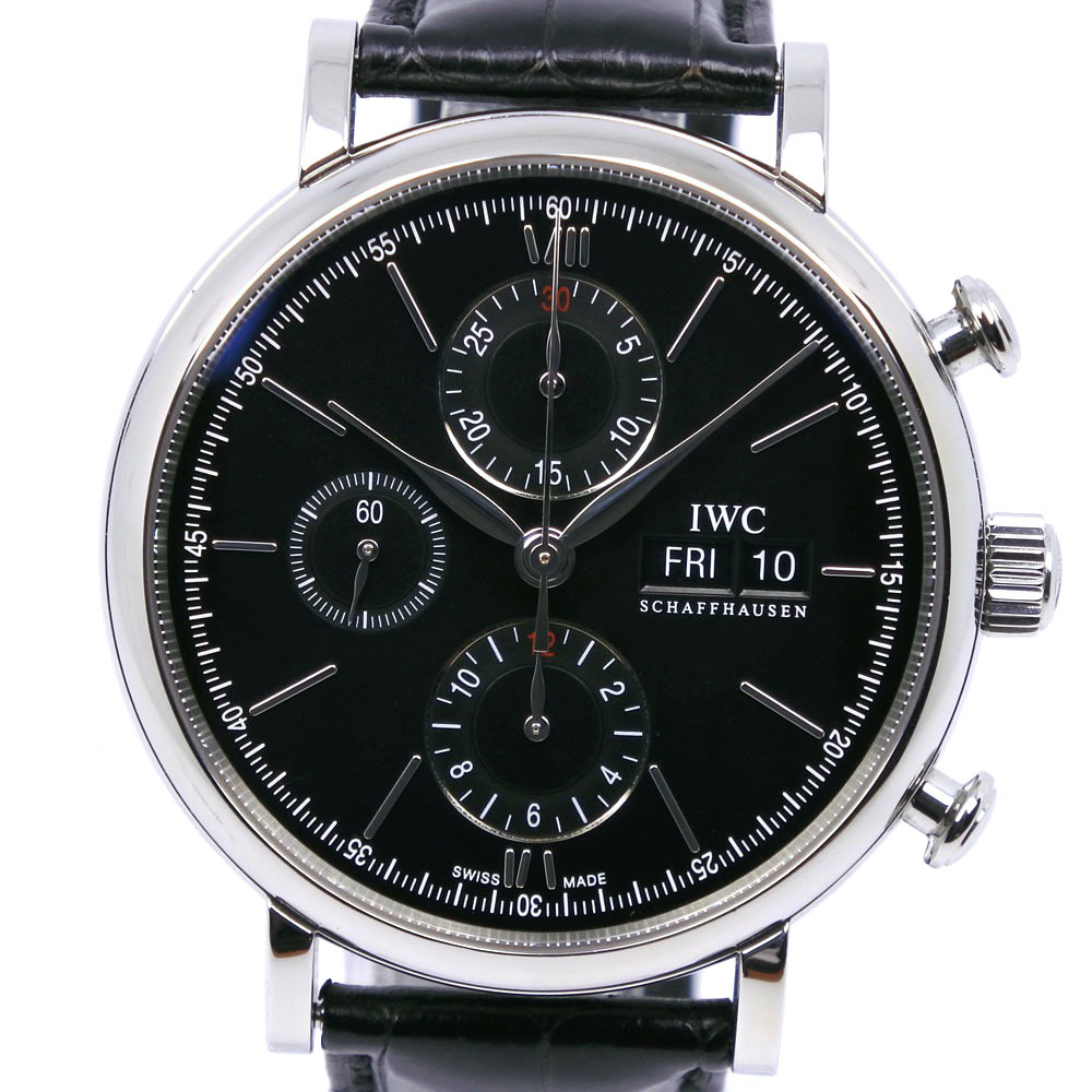 IWC Inter National watch Company Portofino cal.75320 IW391008 wristwatch crocodile self-winding watch men's [90000053] used 