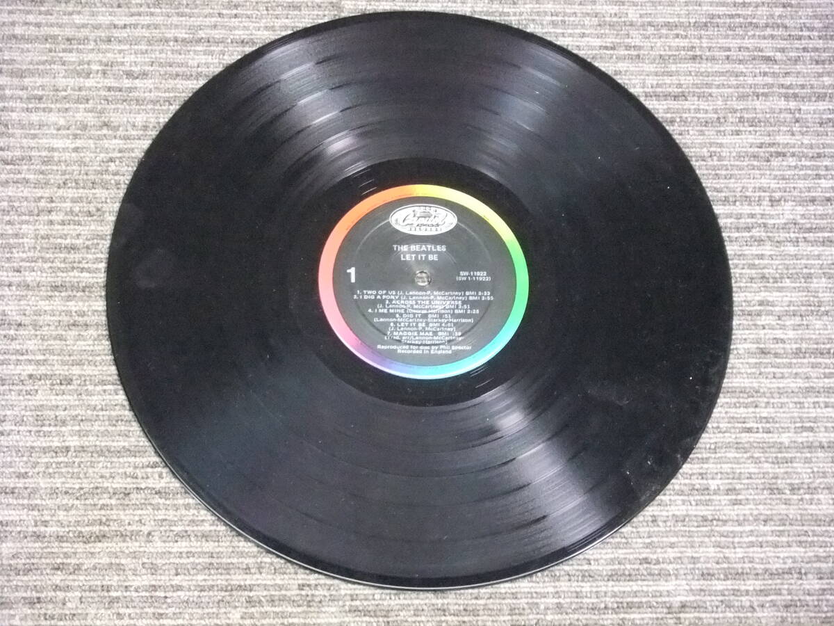 nc ア02-105 LP レコード Capital Records The Beatles Let It Be ビートルズ レット・イット・ビー 現状品 動作未確認_画像5