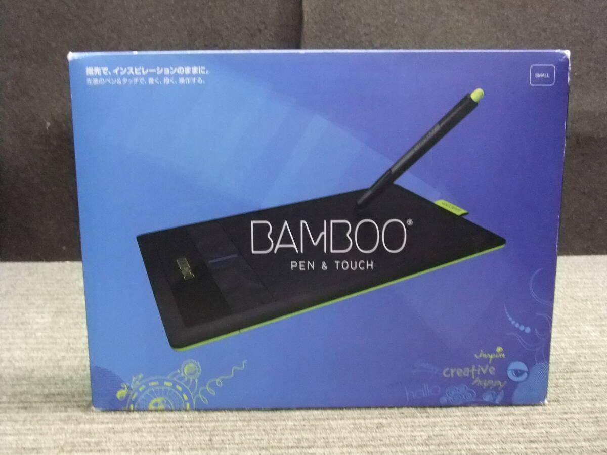 nc ア02-112 Wacom BAMBOO pen＆touch small ブラック グリーン CTH-470 ワコム ペンタブレット 板タブ イラスト お絵描き 動作確認済_画像1